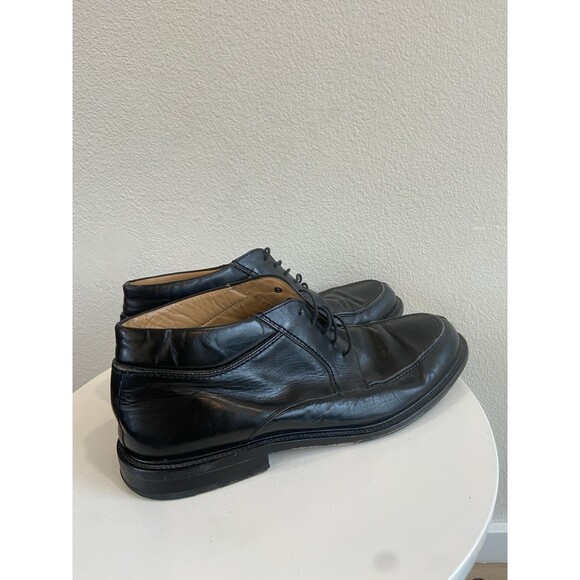 MEZLAN Barletta Boots Mens 10 Black Leather Lace Up Apron Chukka Made in Spain main image 8